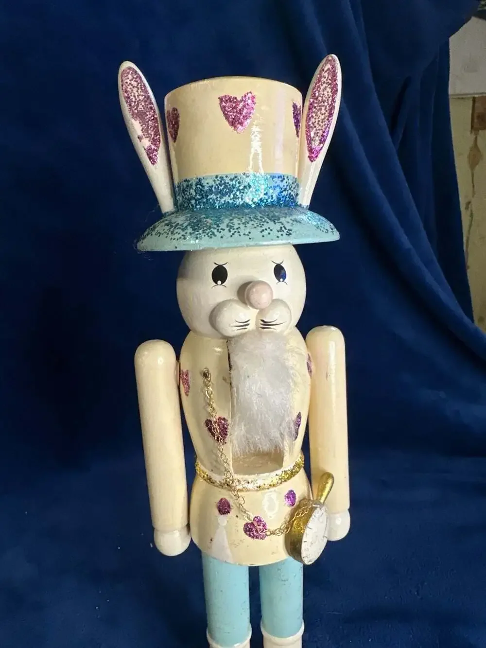Target White Rabbit Nutcracker Easter Bunny with Top Hat & Pocket Watch